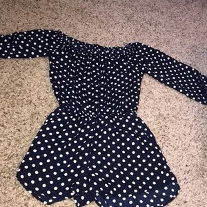 A blue ROMPER